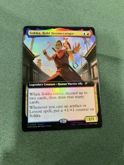 Sokka, Bold Boomeranger Foil, MTG MagicCon Atlanta Promo Avatar Last Airbender - Image 1