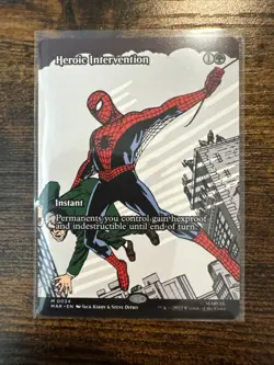 MTG Heroic Intervention 34 Mythic Borderless Marvel Universe Spider-Man - Image 1
