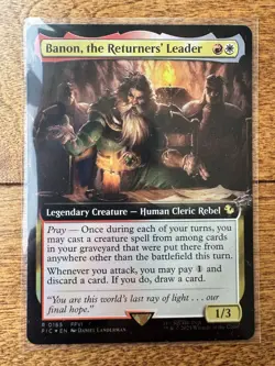 Magic MTG Final Fantasy - Banon, the Returners' Leader EXTENDED ART FOIL 0165 - Image 1