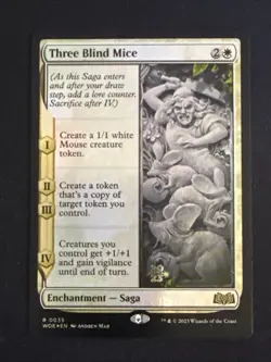 1x Foil Three Blind Mice (35) Wilds of Eldraine Prerelease Promo LP MTG Magic x1 - Image 1
