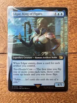 Magic MTG Final Fantasy - Edgar, King of Figaro EXTENDED ART FOIL 0436 - Image 1