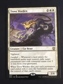 1x Trove Warden (3) Zendikar Rising Commander LP MTG Magic the Gathering x1 MKE - Image 1