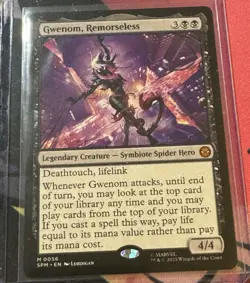 MTG Gwenom, Remorseless #0056 Mythic Marvel’s Spider-Man (SPM) - Image 1
