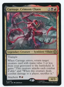 Carnage, Crimson Chaos #0125 MTG Marvel's Spider-Man Magic The Gathering - Image 1