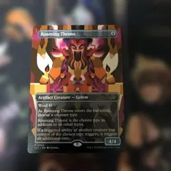 MTG Ixalan Roaming Throne Artifact Creature Golem 4/4 Non-Foil English Borderles - Image 1