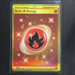 Basic Fire Energy 230/197 SV03: Obsidian Flames Holo Pokemon Tcg gold - Image 1