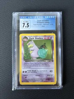 2000 Pokemon Team Rocket Dark Slowbro Holo Unlimited 12/82 CGC 7.5 - Image 1
