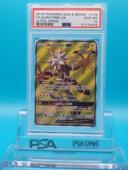 2018 Pokemon Ultra Prism Full Art GX #142: URKITREE: PSA 10 Gem Mint - Image 1