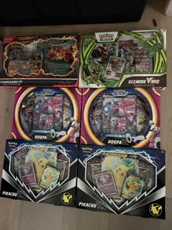 2x Pokemon TCG: Hoopa V Box 2x Pokemon Pikachu V box Kleavor Box Charizard Box 820650851179 - Image 1