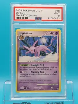 2008 Pokemon Majestic Dawn Rare #18: ESPEON: PSA 9 - Image 1
