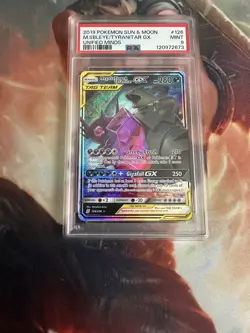2019 Pokemon SM Unified Minds Mega Sableye Tyranitar Tag Team GX #126/236 PSA 9 - Image 1