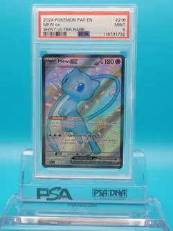 2024 Pokemon Paldean Fates Shiny Ultra Rare #216: MEW ex: PSA 9 - Image 1