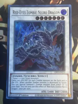 Yugioh: Red-Eyes Zombie Necro Dragon - GFP2-EN133 - Ultra Rare - 1st Edition NM - Image 1