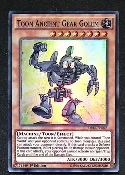 Toon Ancient Gear Golem - DRL2-EN022 - Super Rare - 1st Edition Yugioh - Image 1