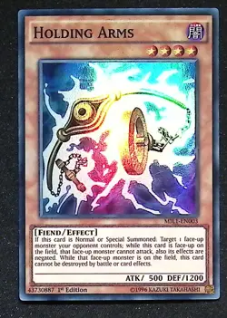 Holding Arms - MIL1-EN003 - Super Rare - 1st Edition - Yugioh - Image 1