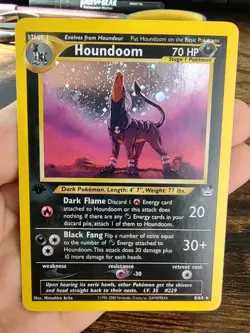 Houndoom 1st Edition 8/64 Neo Revelation Pokemon Holo Rare PERFECT HOWL SWIRL 🍥 - Image 1