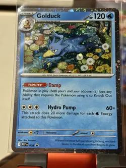 🌀 Pokemon TCG Mega Evolutions Golduck 008 Black Star Promo Holo English SWIRL🌀 - Image 1