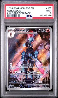 CERULEDGE Illustration Rare 2024 Pokemon Surging Sparks #197 PSA 9 Mint *bt - Image 1