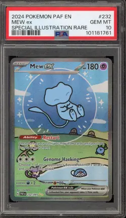 Pokemon Mew ex Paldean Fates Special Illustration Rare #232 PSA 10 Gem Mint - Image 1