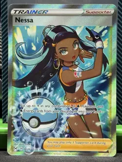 Nessa TG27/TG30 Holo Full Art Ultra Rare Trainer Gallery Pokemon Lost Origin NM - Image 1
