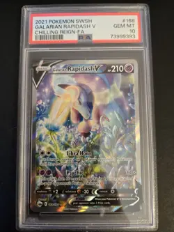 2021 Pokemon SWSH Chilling Reign Galarian Rapidash V 168/198 PSA 10 GEM MT - Image 1