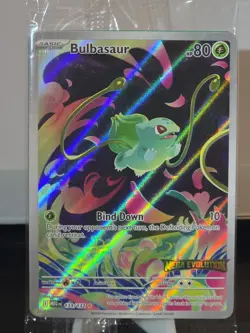Pokemon TCG: Bulbasaur 133/132 Mega Evolution Stamped Promo - Sealed - Image 1