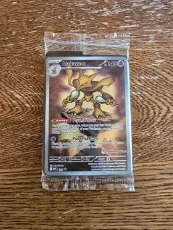 Pokemon Center Stamped Alakazam 009 Pokemon Mega Evolutions - ETB Promo Sealed - Image 1