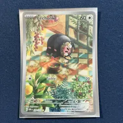 2023 Pokemon LECHONK #209/197 Obsidian Flames OBF EN Illustration Rare Holo ENG - Image 3
