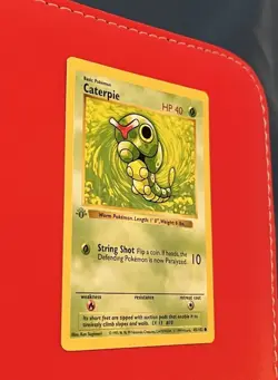 1999 Pokemon Base Set Caterpie 1st Edition Shadowless 45/102 NM - Image 2