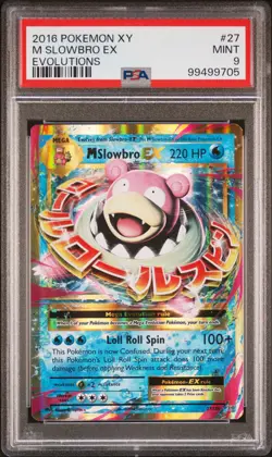2016 Pokemon Xy Evolutions M Slowbro EX #27 Evolutions PSA 9 - Image 1