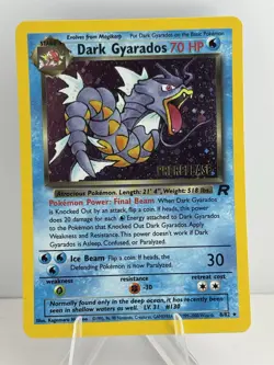 Dark Gyarados (Prerelease) 08/82 Wotc Promo Holo Pokemon NM - Image 1