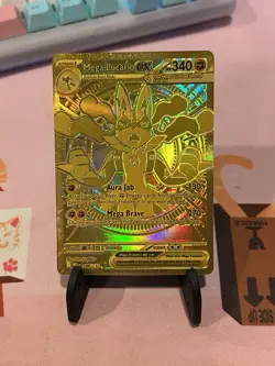 Pokemon TCG Mega Lucario EX 188/132 Mega Evolutions Gold - Near Mint - Image 1