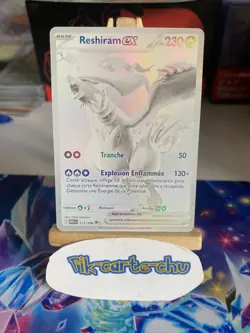 🇫🇷 Carte Pokemon Reshiram EX WHT FR 173/086 flamme blanche Neuf Fr - Image 1