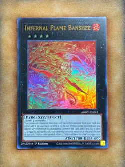 Yugioh Infernal Flame Banshee AGOV-EN043 Ultra Rare 1st Ed NM - Image 1