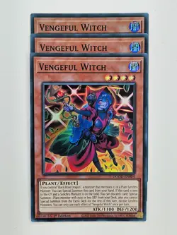 Yu Gi Oh - 3x DOOD-EN004 Vengeful Witch - Super Rare - Image 1