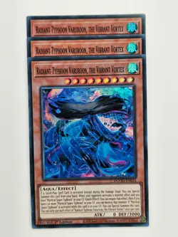 Yu Gi Oh - 3x DOOD-EN016 Radiant Typhoon Varuroon, the Vibrant Vortex Super Rare - Image 1