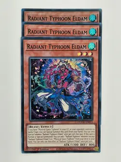Yu Gi Oh - 3x DOOD-EN013 Radiant Typhoon Eldam - Super Rare - Image 1