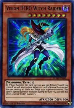 Yugioh! LP Vision HERO Witch Raider - BLHR-EN060 - Ultra Rare - 1st Edition Ligh - Image 1