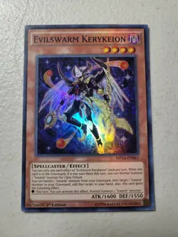 1x Yugioh Evilswarm Kerykeion MP14-EN061 Super Rare 1st Ed LP Free Shipping - Image 1