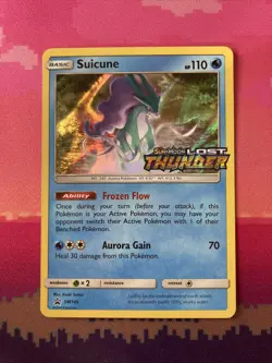 Pokemon Card Suicune SM149 STAMPED Prerelease Black Star Promo Near Mint - Image 1