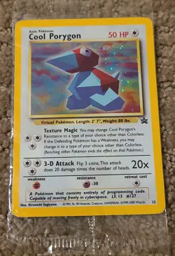 COOL PORYGON # 15 Pokemon card - New original sealed - Black Star Promo - Image 1
