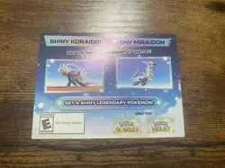 Shiny Koraidon & Miraidon Pokemon Scarlet Violet Code Card - Gamestop - Image 1