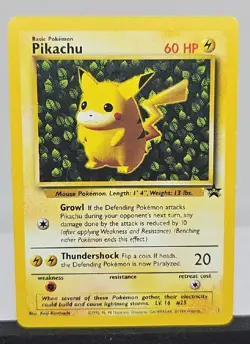 Pikachu #1 Black Star Promo Rare Vintage Pokemon Card - LP - FREE SHIPPING - Image 1