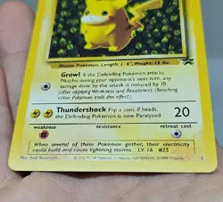 Pikachu #1 Black Star Promo Rare Vintage Pokemon Card - LP - FREE SHIPPING - Image 3