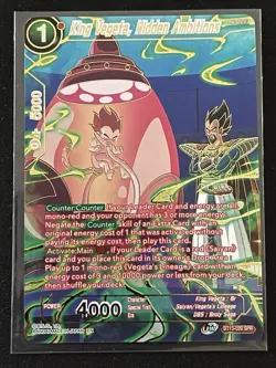 Dragon Ball Super Card Game King Vegeta Hidden Ambitions SPR Foil Card BT13-020 - Image 1