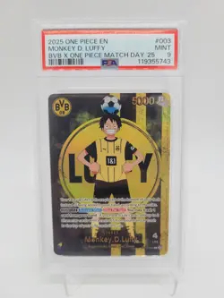 Bvb x One Piece PSA 9 Monkey D Luffy Promo Card ST13-003 Matchday 25 Dortmund - Image 5
