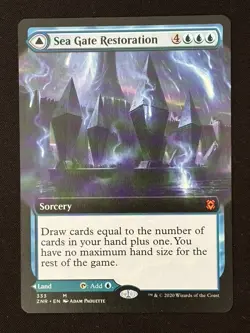 1x MTG Sea Gate Restoration (Extended Art) - Zendikar Rising (ZNR) #333 - Magic - Image 1