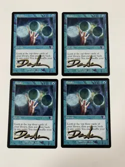 4x Ponder Time Spiral Remastered Regular Shadow Signed Magic MTG - Image 1