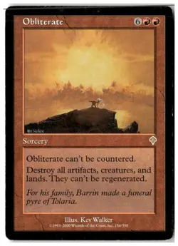 MTG Obliterate - Invasion Moderately Played English - Image 1