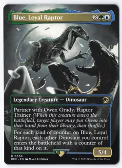 Blue, Loyal Raptor (Borderless) R Universes Beyond: Jurassic World Collection 8 - Image 1